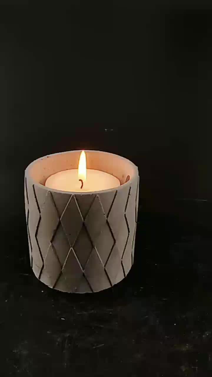 2022 Popular Concrete Cement Candle Jars Unique Candle Vessel Container