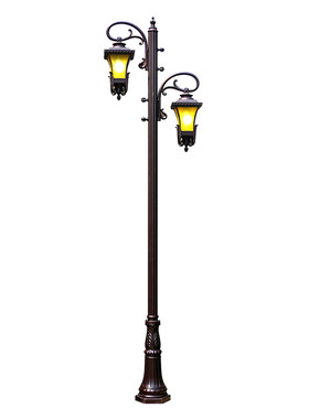 欧式风复古led室外双头高杆路灯