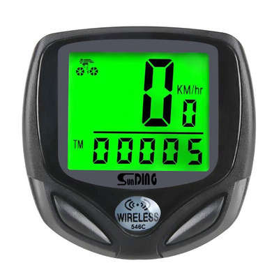 自行车码表中文防水带灯夜光公里表山地车测速器里程表无线迈速表
