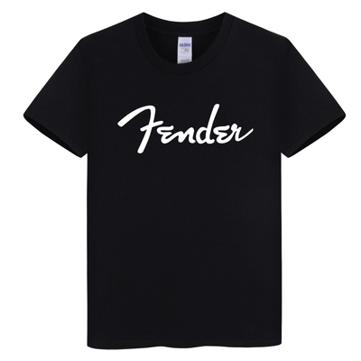 Fender 流行音乐芬德电吉他 四块二芬达摇滚 纯棉短袖圆领男女款