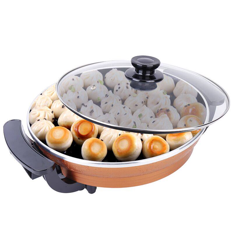 多功能电煎锅单面电饼铛烙饼锅水煎包锅煎烤机煎饼锅加大加深40