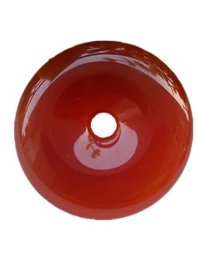 天然红玛瑙加厚平安扣玉吊坠包邮