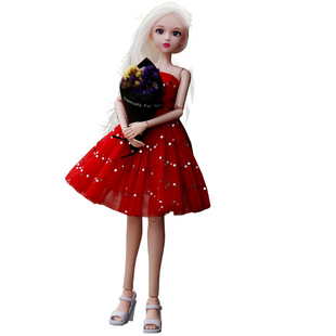 45cm换装娃娃大芭芘心怡4分玩偶doll人偶衣服BJD娃衣 公主裙 婚纱