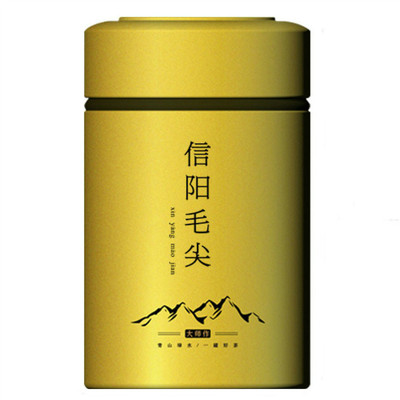 空盒小铁罐信阳毛尖茶叶盒小茶叶盒袖珍盒25g50g椭圆形纸质圆筒金