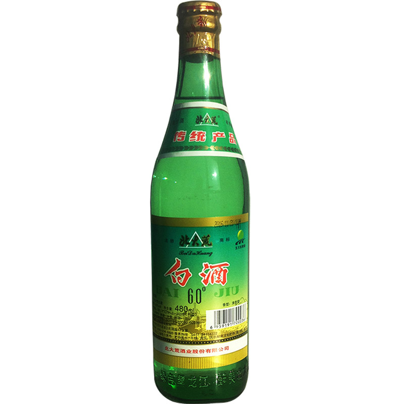 6瓶价北大荒白酒60度黑龙江北大荒清香白酒高度酒白酒整箱