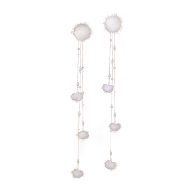 月宫原创新款对夹仙气风水貂毛球