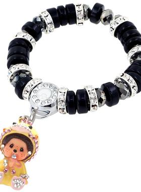 萌趣趣风黑天鹅半宝石串珠饰品