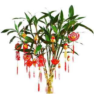 春节装饰挂件小灯笼树上盆栽新年室内外场景布置元宝盆景植物挂饰
