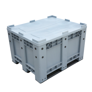 世库/SKU加厚塑料卡板箱叉车移动周转箱超大工具箱加轮物流废料箱