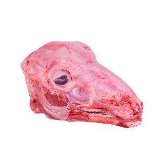 靖远散养新鲜去皮羊羔头现杀羔羊羊脑 整只羊头生羊头肉5个装包邮