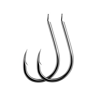 进口平打超细条溪流鱼钩有倒刺黑蓝色鲫鱼细钩长柄歪嘴高碳钢钓针