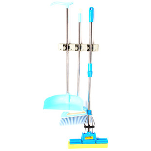 挂宝拖把架墩布挂架墙壁上打孔地拖夹阳台卫生间扫把架雨伞置物架