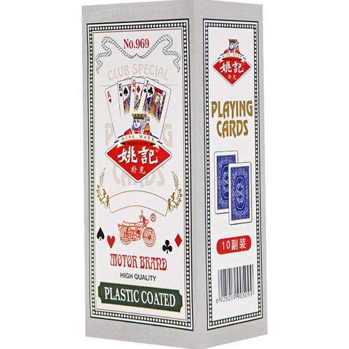 姚记扑克牌旗舰正品店掼蛋批发整箱100副斗地主加厚纸牌969补克