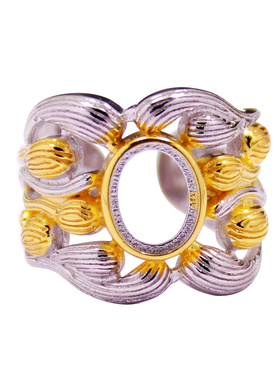 diy设计款蜜蜡玉石琥珀戒指空托