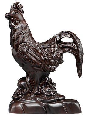 吉祥物祝福客厅木头工艺品实木质