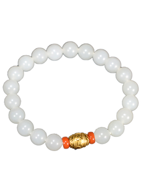 梧桐玉落8mm手串新疆羊脂白玉