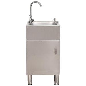 索鹰厨房不锈钢橱柜一体洗菜盆带支架水槽阳台柜洗菜柜洗衣池单槽