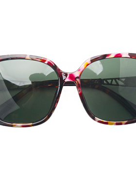 迷彩框偏光墨镜大框圆脸茶色镜片