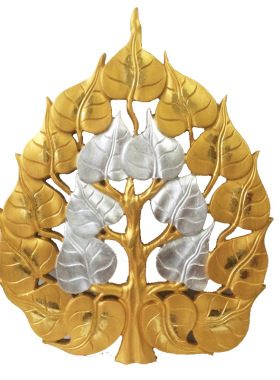 金箔菩提树东南亚风装修玄关墙饰