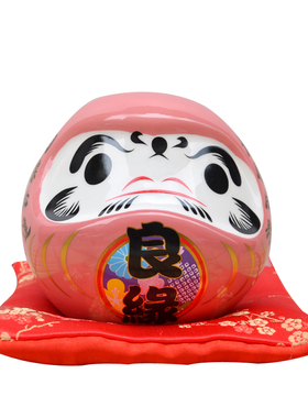 小号白色达摩陶瓷日式风装饰品