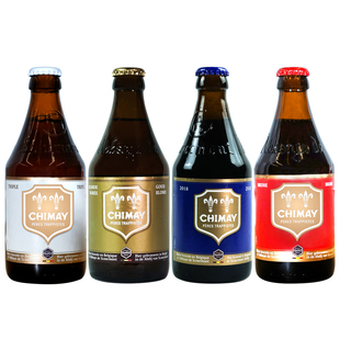 比利时原装进口智美红帽蓝帽白帽金帽啤酒组合330ml*6瓶装整箱