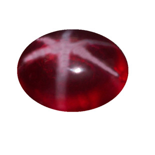 红宝石星光石弧面六道光芒星光宝石蛋形椭圆形素面鸽血红裸石戒面