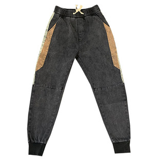 秋冬新款百搭精神小伙牛仔裤男士修身潮流网红束脚裤弹力小脚长裤