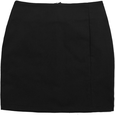 韩版白色高腰弹力一步裙包臀弹力