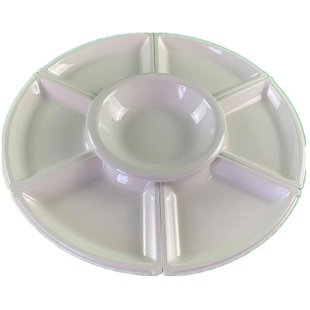 密胺仿瓷圆桌团圆餐具龙虾盘海鲜拼盘宴席家宴卤水摆盘餐具组合套