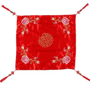 结婚新娘红盖头新款婚礼蒙头红头巾中式秀禾服高档喜帕半透明纱巾