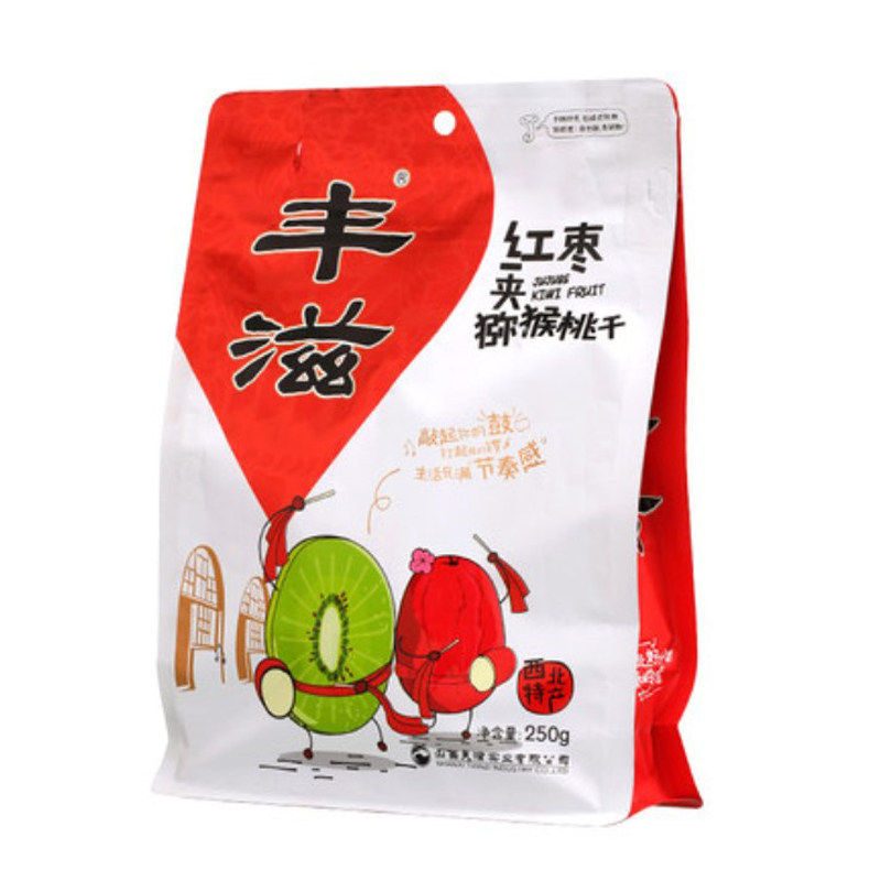 丰滋红枣夹猕猴桃干250g*2大枣子加奇异果干无核枣干零食夹心枣