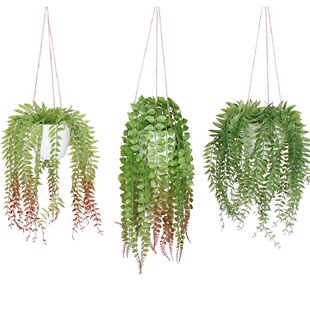 仿真植物假花屋顶挂饰房间空气悬挂掉兰盆栽空中垂吊花盆顶上装饰