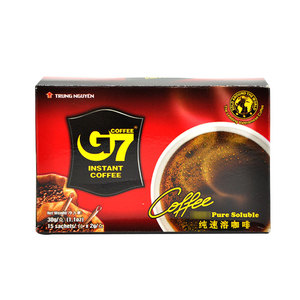 G7咖啡 越南进口中原g7纯黑咖啡粉 速溶醇品 30g(15条）