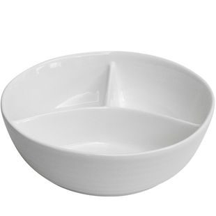 北欧餐具陶瓷正品分格碗三格碗分格盘菜盘创意家用碗配盖饭盒格碗