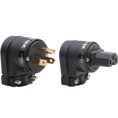 Acrolink雅高聆美式电源插头插尾HIFI音响配件美标国标电源头弯头