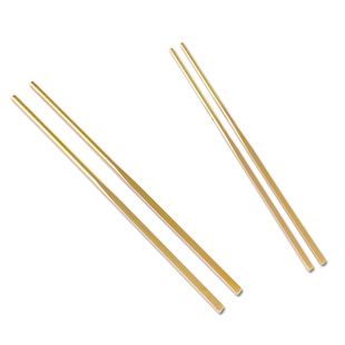 瑞象 铜筷子高档家用食用级黄铜实心防滑防霉耐高温铜筷铜餐具