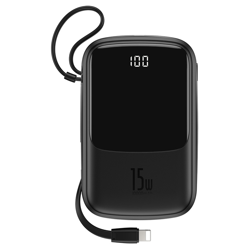 倍思充电宝10000毫安小巧便携自带线手机移动电源一万pd快充电宝迷你小型适用于苹果小米华为iphone117大功率