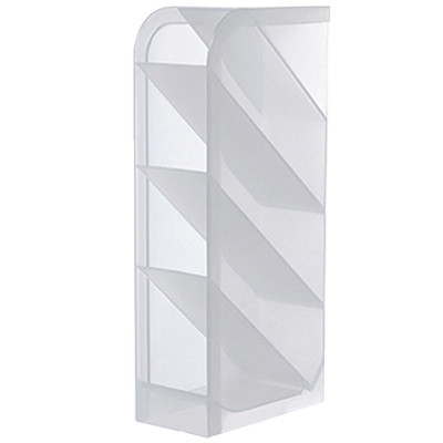 斜插式透明磨砂学生口红桌面笔筒