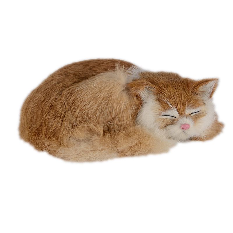 仿真猫可爱小睡猫工艺品摆设公仔抱抱猫毛绒玩具玩偶娃娃生日礼物