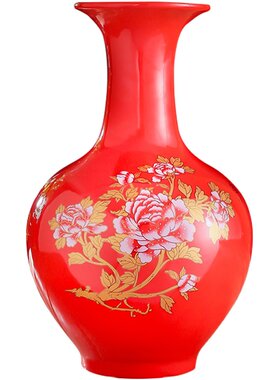 景德镇陶瓷器中国红结婚礼物婚庆