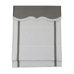 新款北欧纯色镶边日式简约内开窗升降帘提拉帘塌塌米罗马窗帘