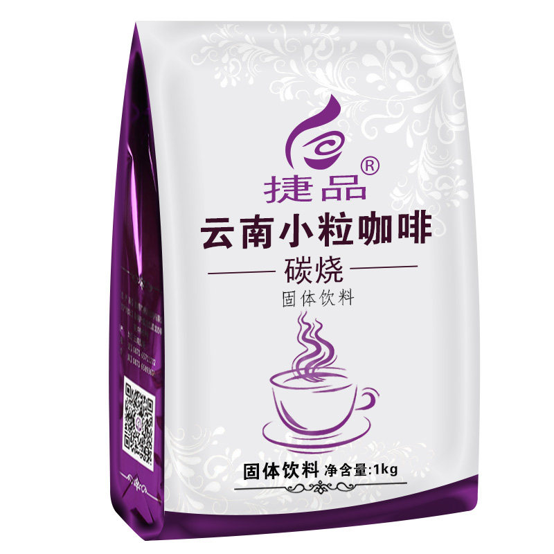 捷品云南小粒咖啡碳烧1000g速溶