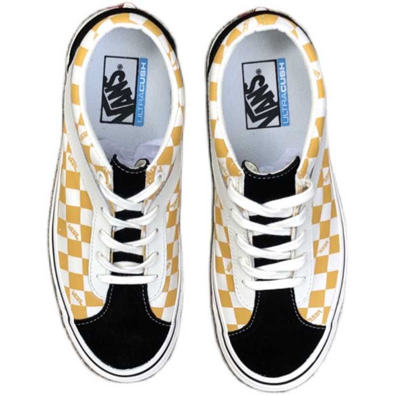 VANS Bold Ni 黄色棋盘格 男女情侣休闲帆布鞋滑板鞋 VN0A3WLPV0D