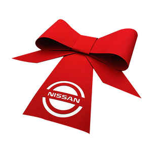 新车提车交车仪式高档绒布蝴蝶结汽车4S店展车布置车展装饰大红花