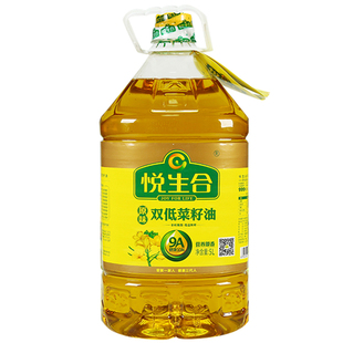 悦生合 营养原香双低菜籽油5L升桶装 非转基因物理压榨健康食用油