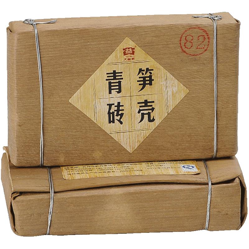 大益 筍殼青磚 普洱茶 生茶 2012 磚茶 201批 勐海茶廠 茶磚