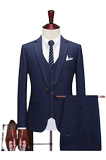 条纹男西服套装修身西装三件套新郎结婚礼服商务职业SJT835-P260，男装西服套装，星座1012