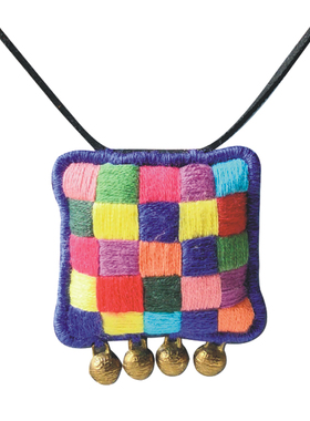 diy原创刺绣香囊古风正方形吊坠