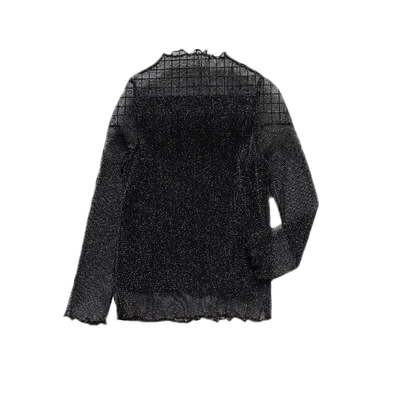 网纱银丝透视韩国亲子女宝宝童装