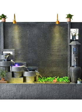 室内喷泉大型庭院景观流水屏风